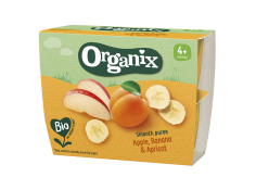 Organix Bio apple-banana-apricot 4x100g