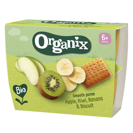Organix Smooth Puree Apple, Kiwi, Banana & Biscuit
