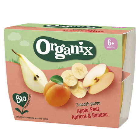 Organix Smooth Puree Apple, Pear, Apricot & Banana