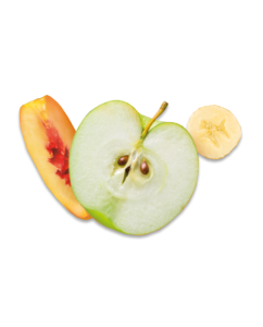 fruithapje appel perzik banaan organix